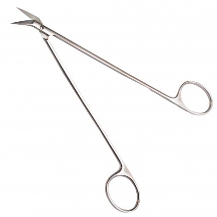 Ножиці судинні, горизонтально - зігнуті. Довжина 16,0 см